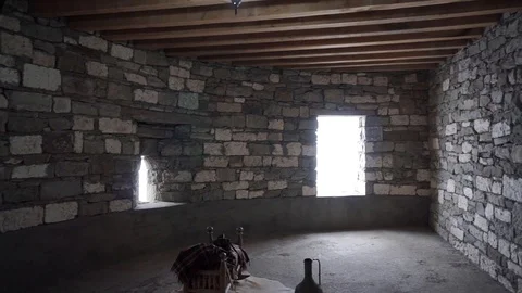 Inside the empty mountain house Stock Footage 112889392