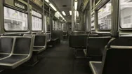 Inside Empty Subway Car, Moving Stock Footage