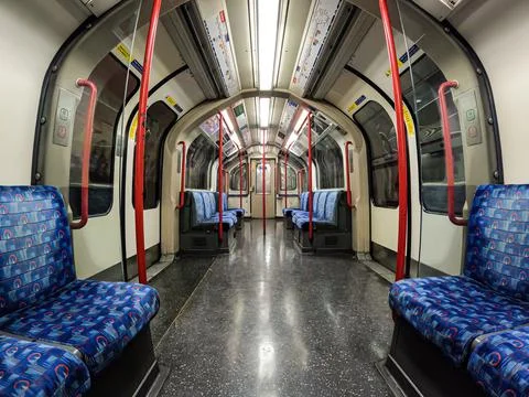 Inside an empty subway Stock Photos
