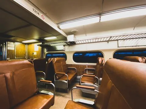 Inside of an empty train car Stock Photos