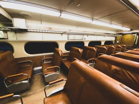 Inside of an empty train car Stock Photos