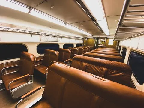 Inside of an empty train car Stock Photos