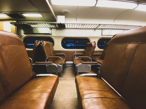 Inside of an empty train car Stock Photos