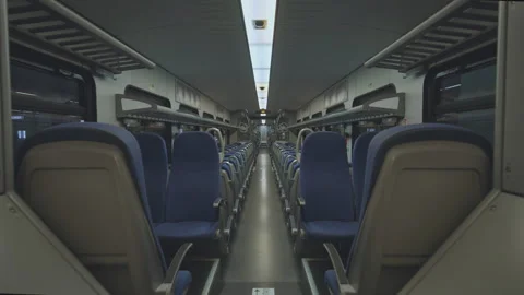 Inside an empty train 스톡 동영상 250496421