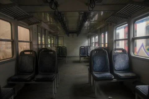 Inside of the empty Train Stock Photos