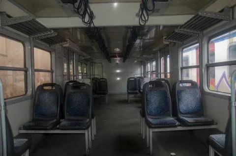 Inside of the empty Train Stock Photos