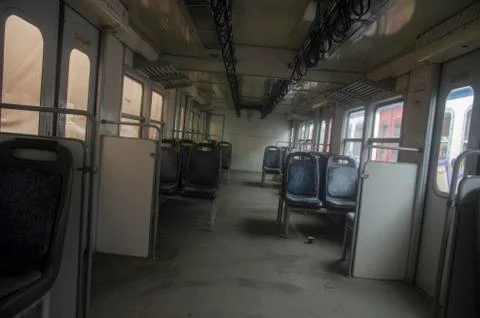 Inside of the empty Train Stock Photos