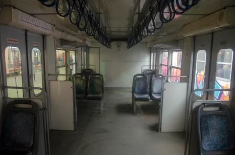 Inside of the empty Train Stock Photos