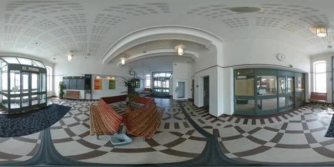 Inside a Empty Train Station 2 - 360 VR Stock Footage 92688165