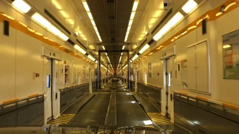 Inside the eurotunnel train Stock Footage 114442915