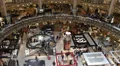Inside Famous Galeries Lafayette Brand Stands Hermes Chanel Givenchy Paris Store HD Footage