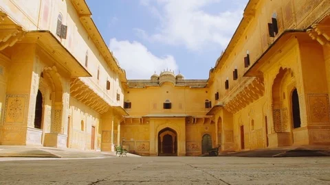 Inside Famous Nahargarh Fort Stock Footage 100076426
