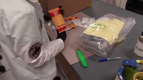 Inside the FBI Terrorist Explosive Device Analytical Center where IED explosive Stock Footage 74832521