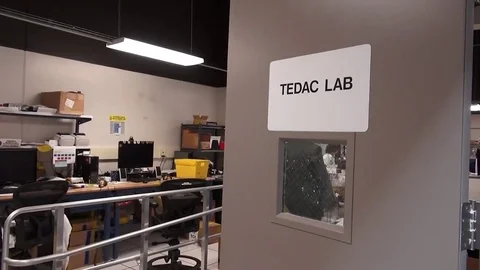Inside the FBI Terrorist Explosive Device Analytical Center where IED explosive Stock Footage 74959622