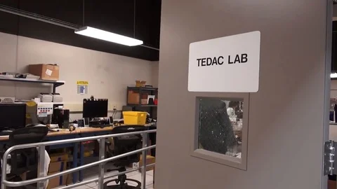 Inside the FBI Terrorist Explosive Device Analytical Center where IED explosive Stock Footage 123367483