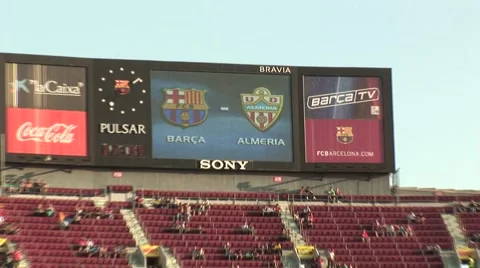 Inside FC Barcelona stadium before game 2 Stock Footage