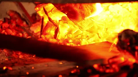 Inside the fireplace Stock Footage 34353921