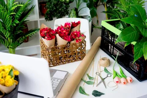 Inside a florist shop Stock Photos