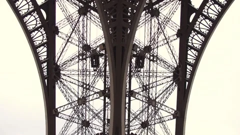 Inside foot under the Eiffel Tower in Paris, France Stock Footage 170467265