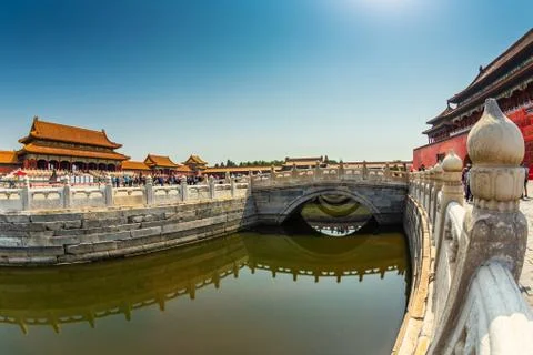 Inside the Forbidden City in Beijing 스톡 사진