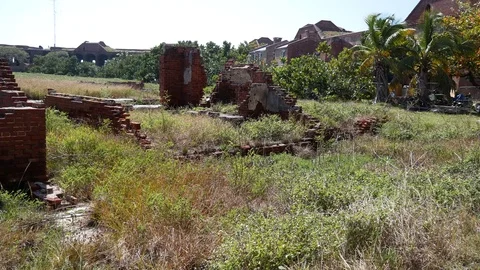 Inside Fort Jefferson - Dry Tortugas National Park (Florida) Stock Footage 104754093