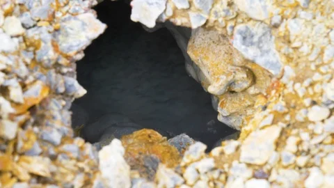 Inside of a fumarole Stock Footage 124080309