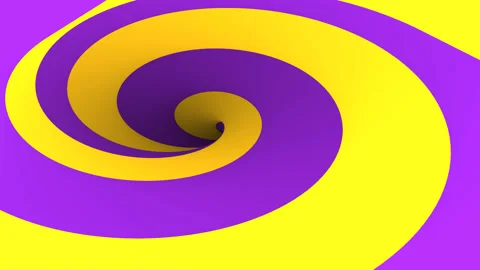 Inside a Funnel Circus Style Interesting Warm Ton Spinner Hypnotism Hypnotic Video stock 139735575