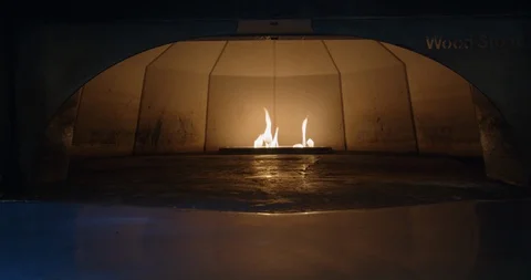 Inside of a Gas Fired Oven Video stock 129850085