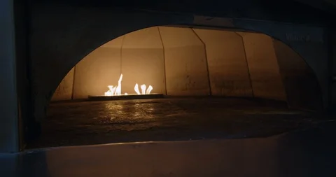 Inside of a Gas Fired Oven Stock-Footage 129850237
