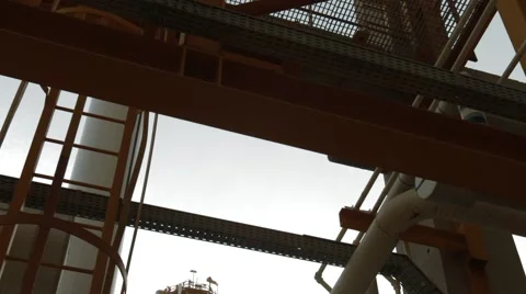 Inside Of Gas Processing Factory Stock Footage 63204703