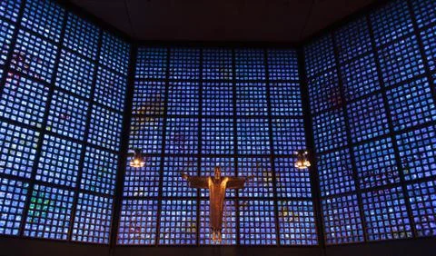 Inside Gedachtniskirche in Berlin Stock Photos