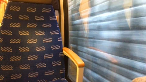 Inside German Train Green Nature Stock Footage 108400016