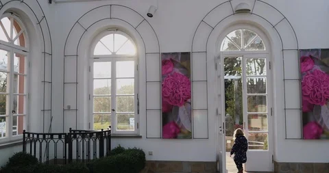 Inside a glas house in summer Stock Footage 126636591