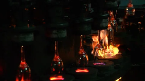 Inside of glass factory. Stock Footage 34978565