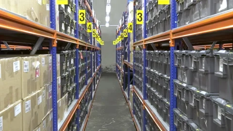 Inside the global seed vault Shelves with seed boxes stocks in Global seed vault Stock Footage 213654651