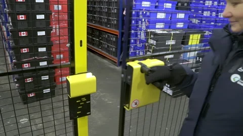 Inside the global seed vault Shelves with seed boxes stocks in Global seed vault Video stock 213654753