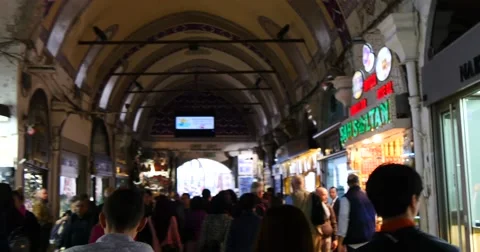 Inside of the Grand Bazaar in Istanbul Stockbeeldmateriaal 49100845