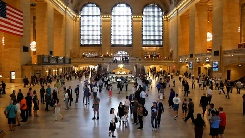 Inside the Grand Central Terminal view Stock Footage 99388036