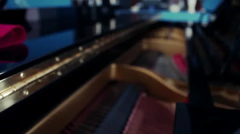 INSIDE GRAND PIANO DOLLY Stock Footage 25790660