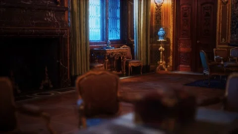 Inside the great drawing room interior Stock Footage 141679247