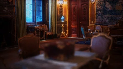 Inside the great drawing room interior Vídeo Stock 146210247