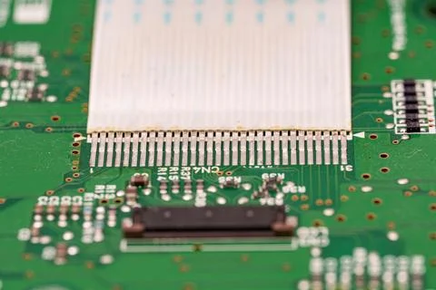 Inside green world connecting minds showing a white ribbon cable attached t.. Stock Photos