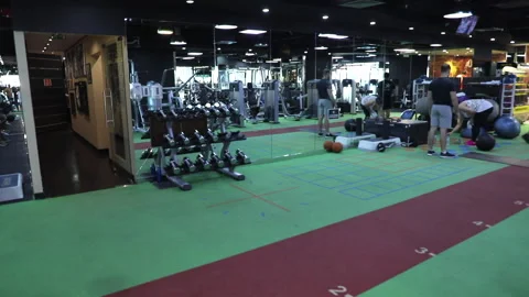 Inside a gym 스톡 동영상 146539091