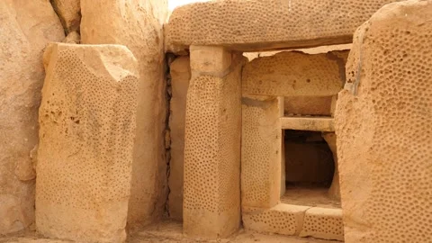 Inside the Hagar Qim Temple Stock Footage 265504107