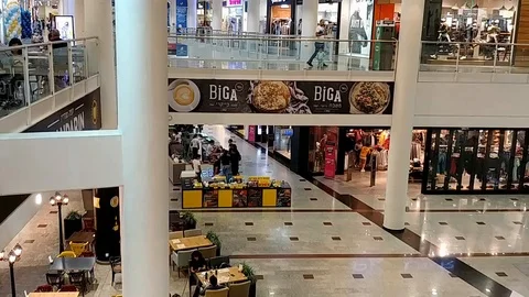 Inside Haifa Mall Video stock 98047252