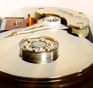 Inside of a harddirve Stock Photos