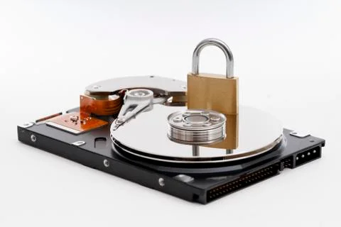 Inside of a harddirve Stock Photos