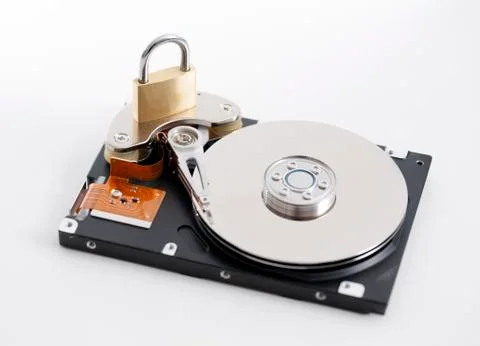 Inside of a harddirve Stock Photos