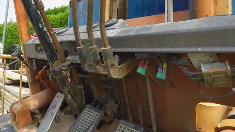 Inside Heavy Construction Machinery Stock Footage 94366712