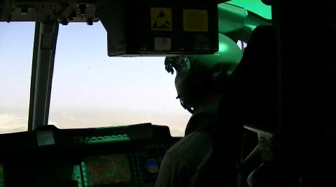 The inside of a helicopter (HD) k Stock-Footage 704509